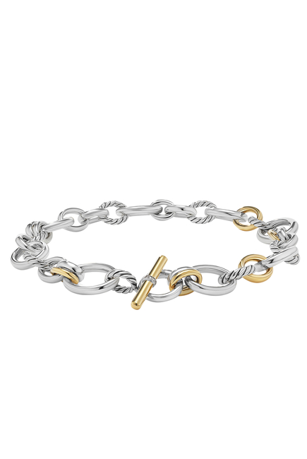 DY Mercer 19in Chain Necklace, 18k Yellow Gold, Sterling Silver & Diamonds